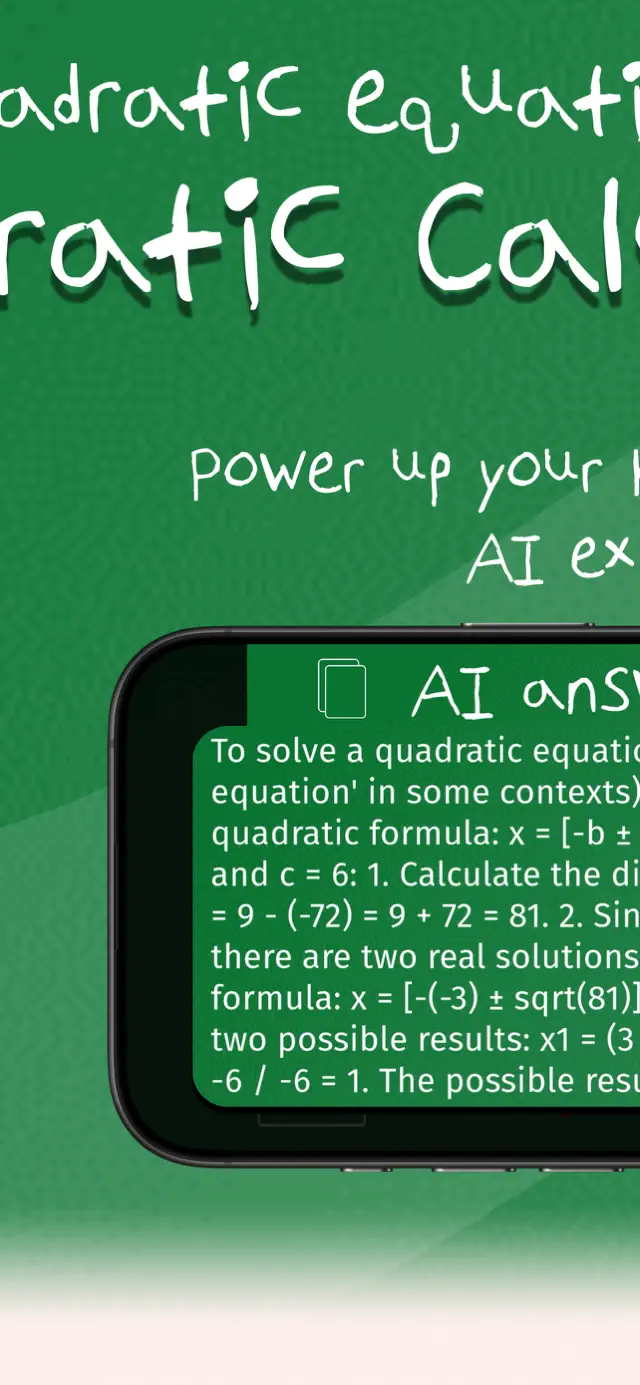 Quadratic Equation AI Solver screenshot 5